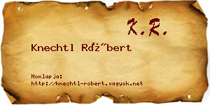 Knechtl Róbert névjegykártya